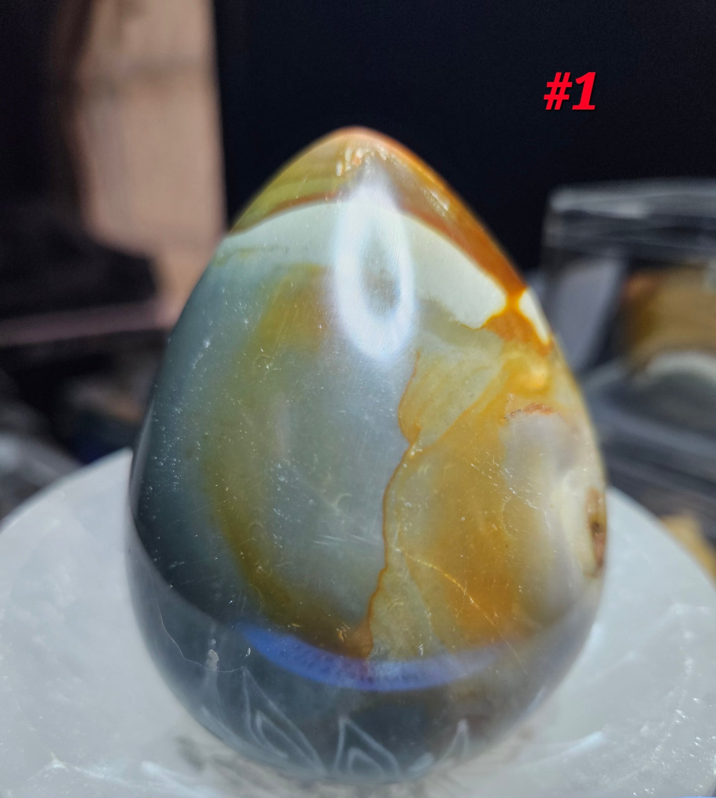Polychrome Jasper Egg (1) Polished - Madagascar