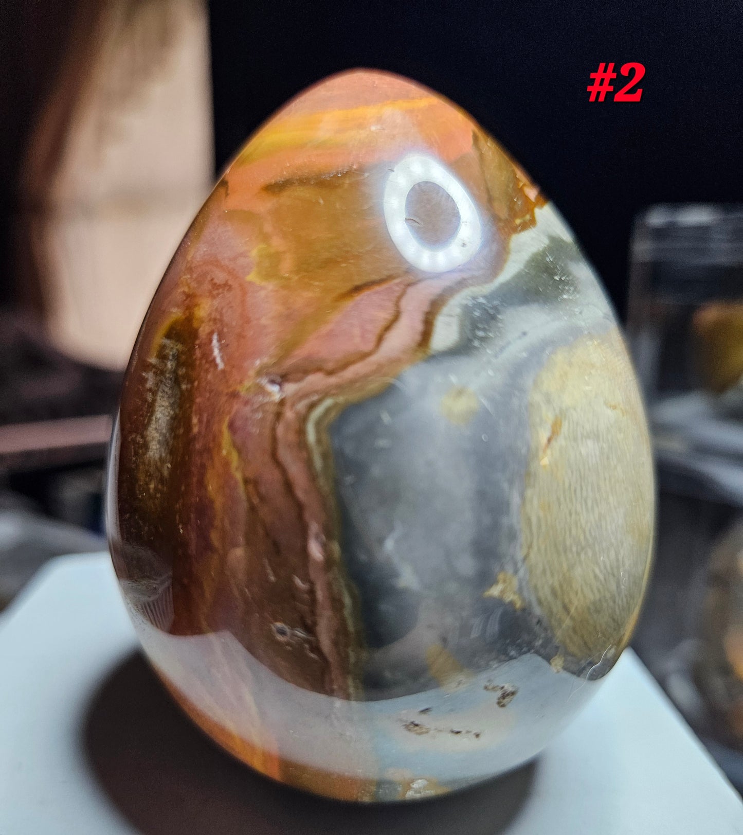Polychrome Jasper Egg [polished] (2) Madagascar