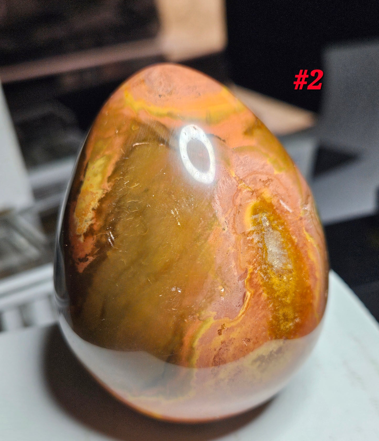 Polychrome Jasper Egg [polished] (2) Madagascar