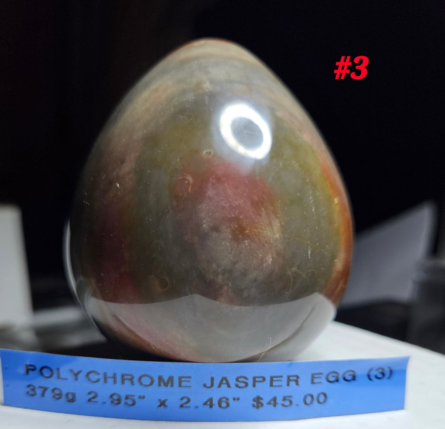 Polychrome Jasper Egg (polished) (3) Madagascar