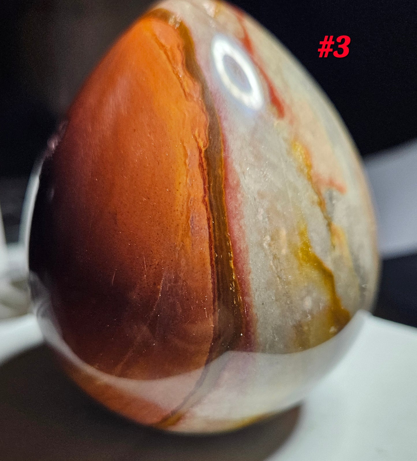 Polychrome Jasper Egg (polished) (3) Madagascar