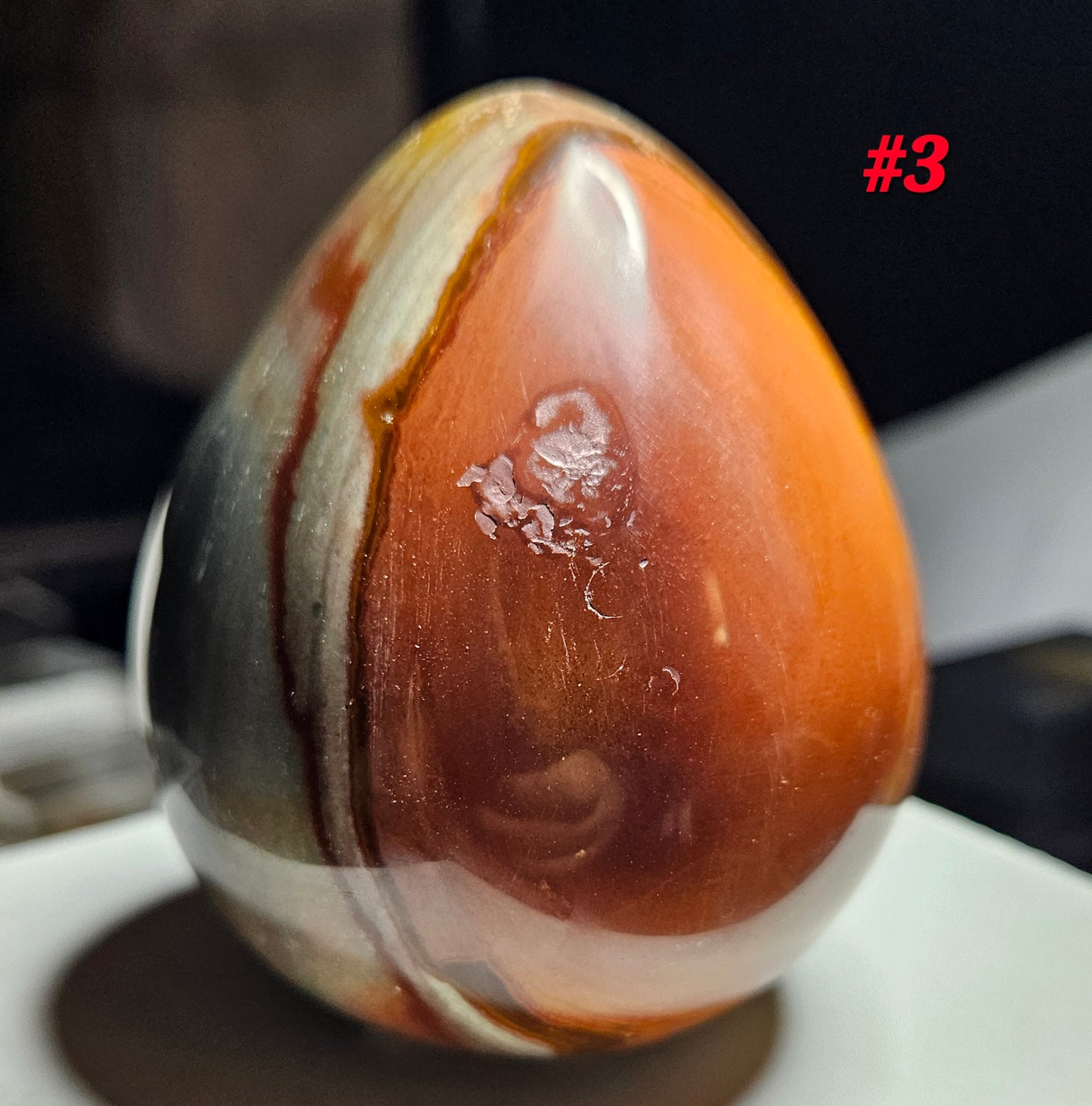 Polychrome Jasper Egg (polished) (3) Madagascar