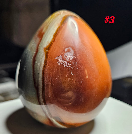 Polychrome Jasper Egg (polished) (3) Madagascar