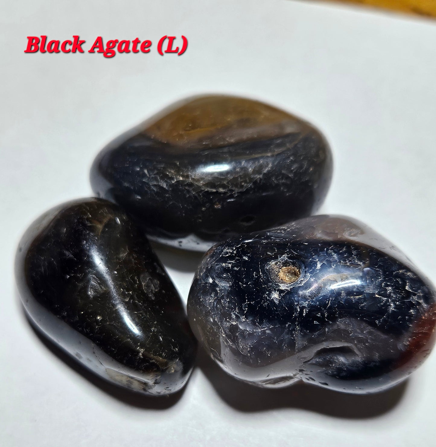 Black Agate Tumble Stone - Large