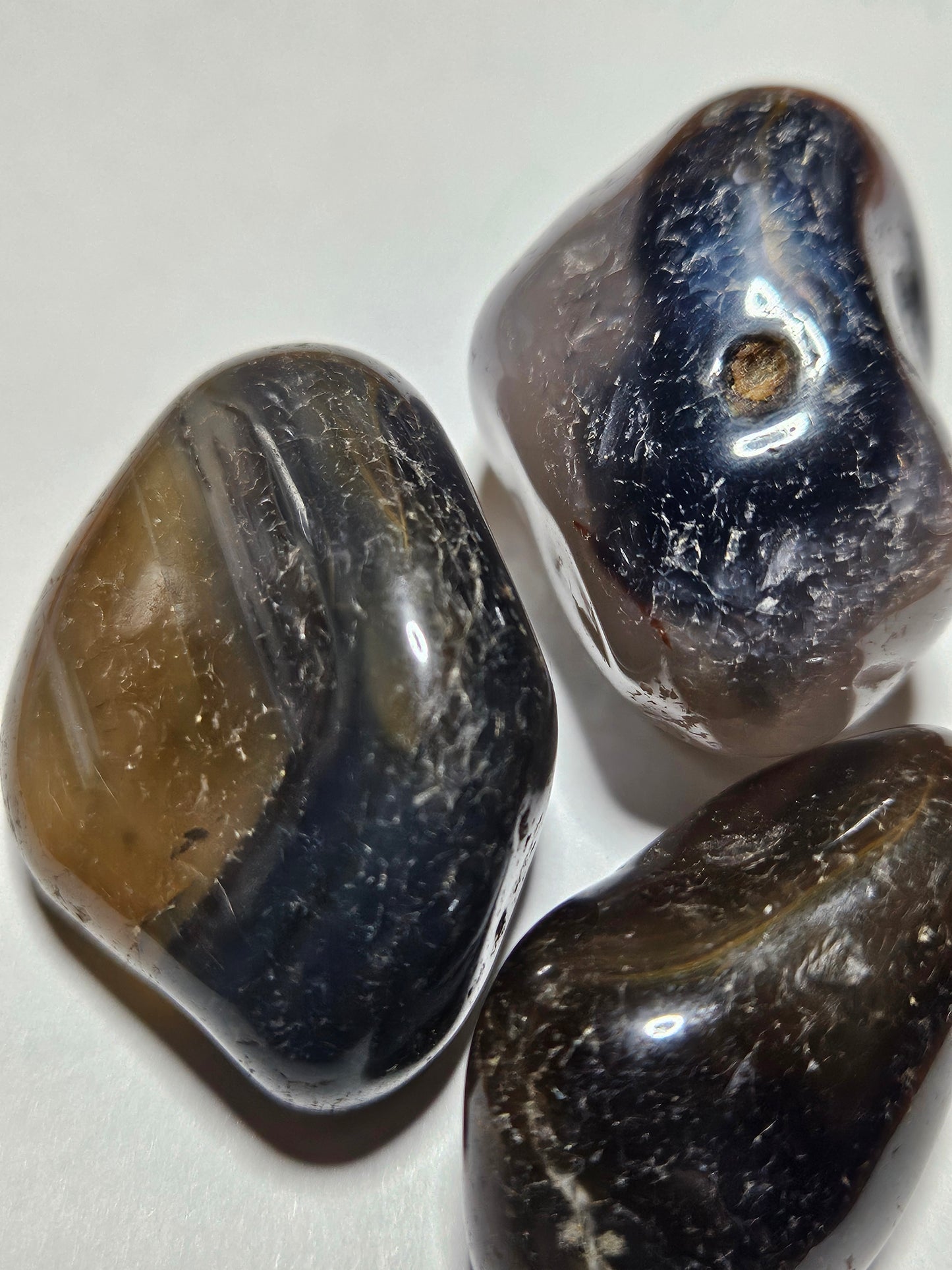 Black Agate Tumble Stone - Large
