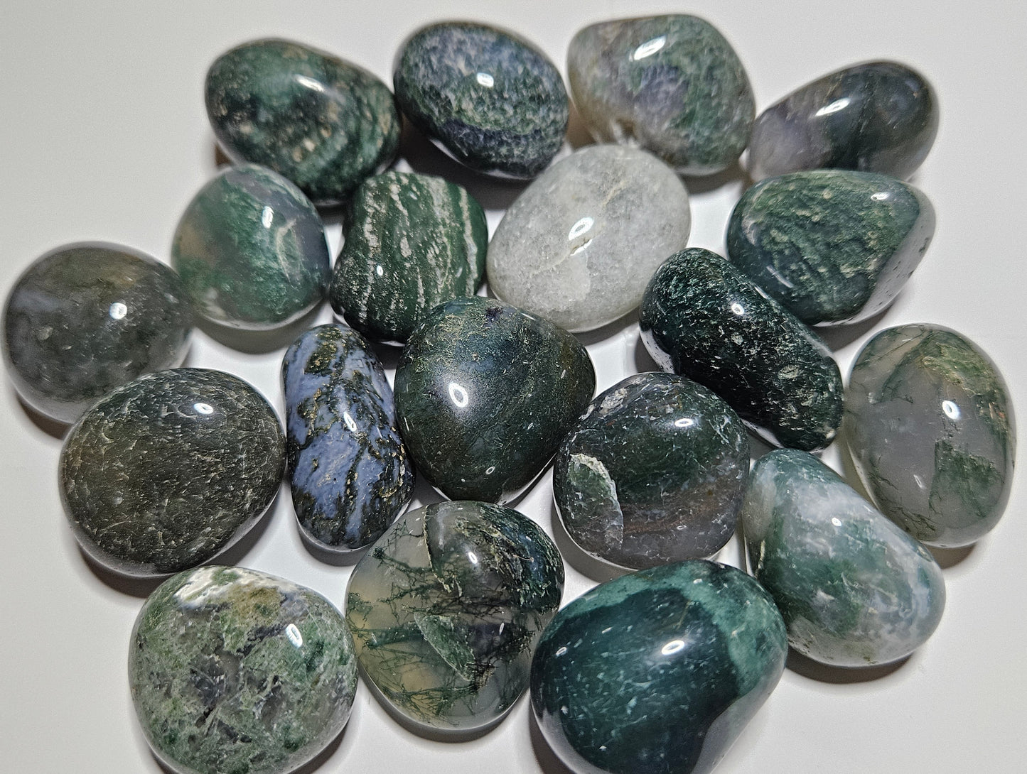 Moss Agate Tumble Stones