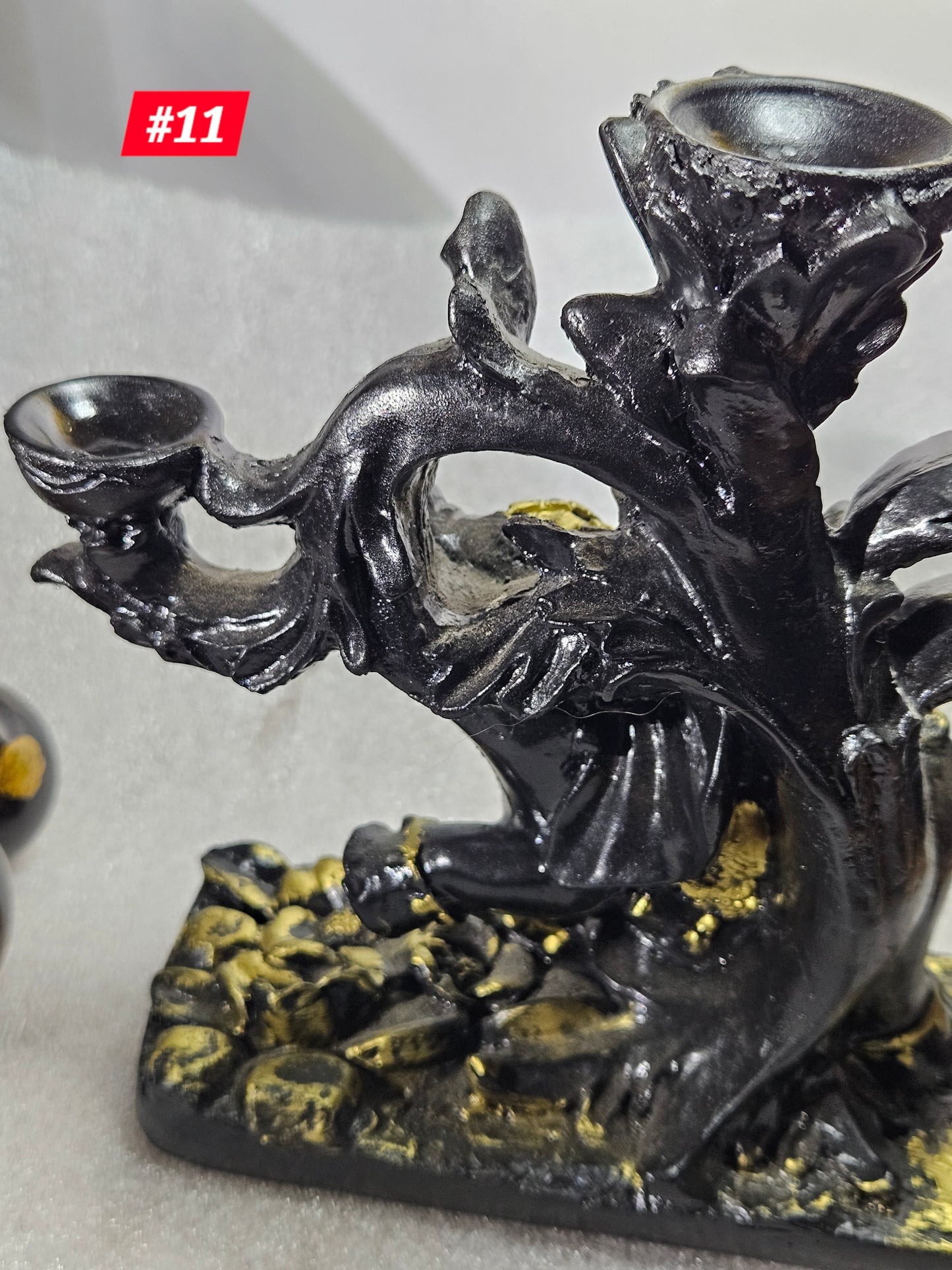 Elephant Sphere Stand W/4 Tiger's Eye Spheres