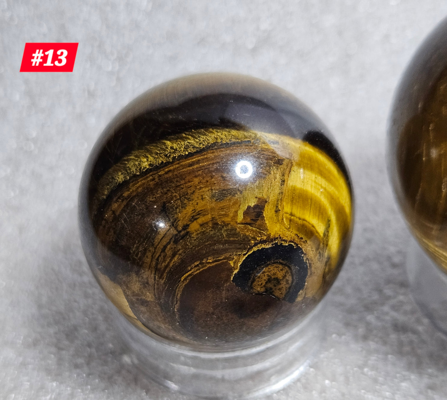 Elephant Sphere Stand W/4 Tiger's Eye Spheres