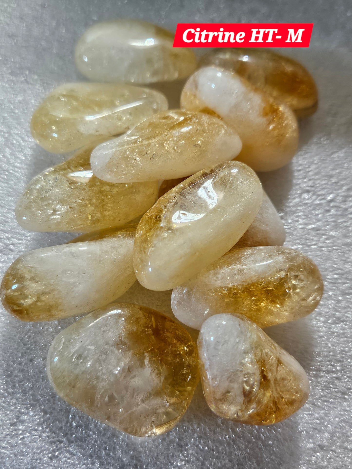 Citrine Tumble Stones - HT - Dark Citrine