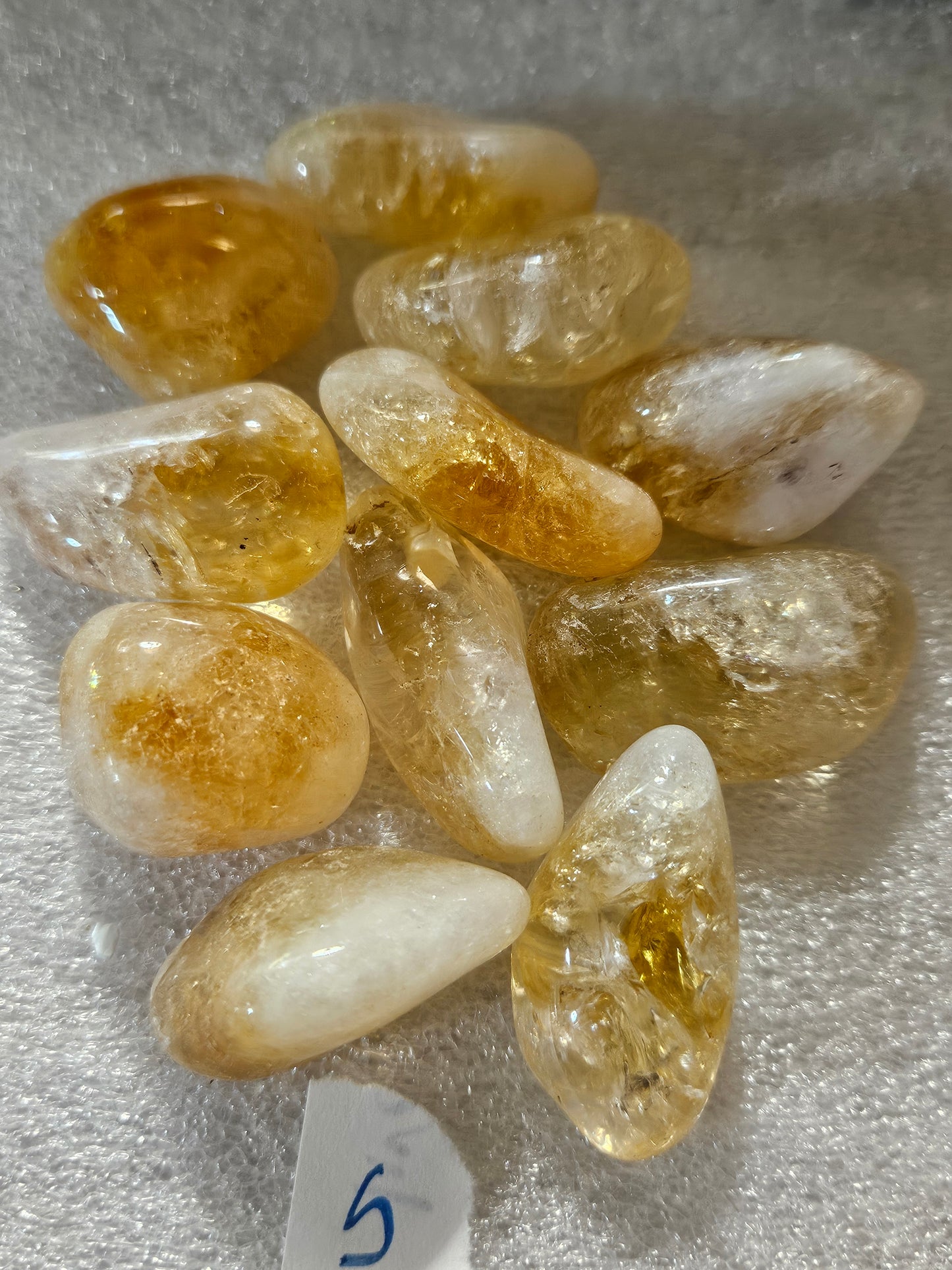 Citrine Tumble Stones - HT - Dark Citrine