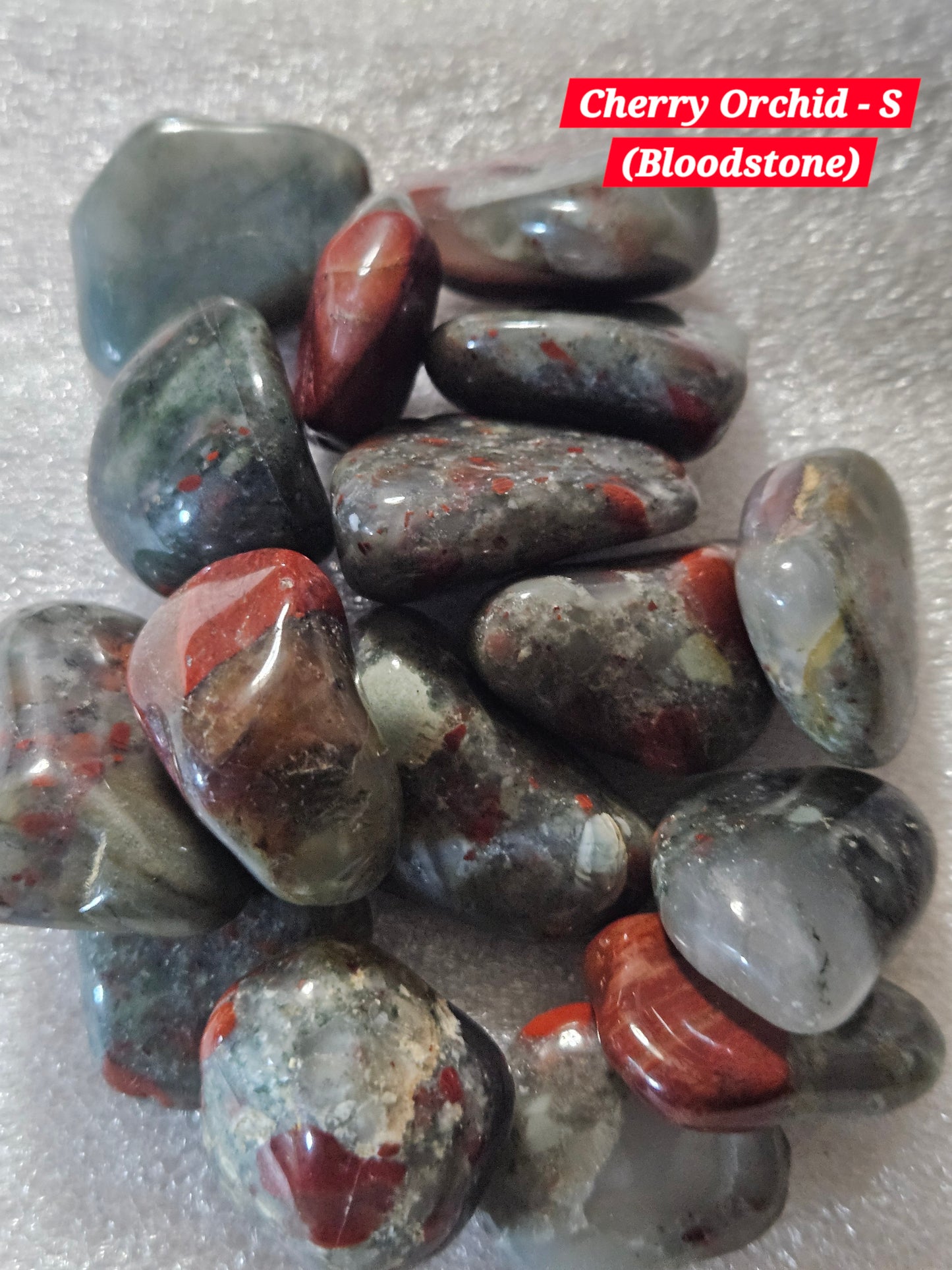 Cherry Orchid Agate (Bloodstone) Tumble