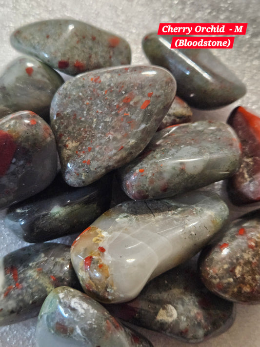 Cherry Orchid Agate (Bloodstone) Tumble