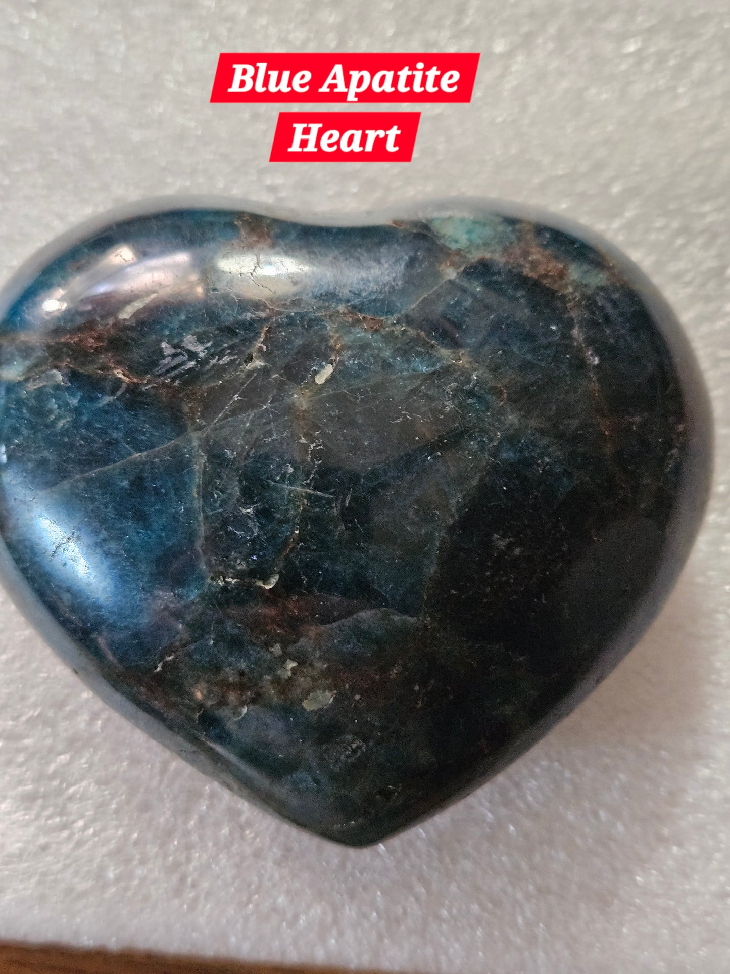 Blue Apatite Heart