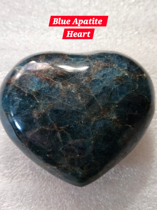 Blue Apatite Heart