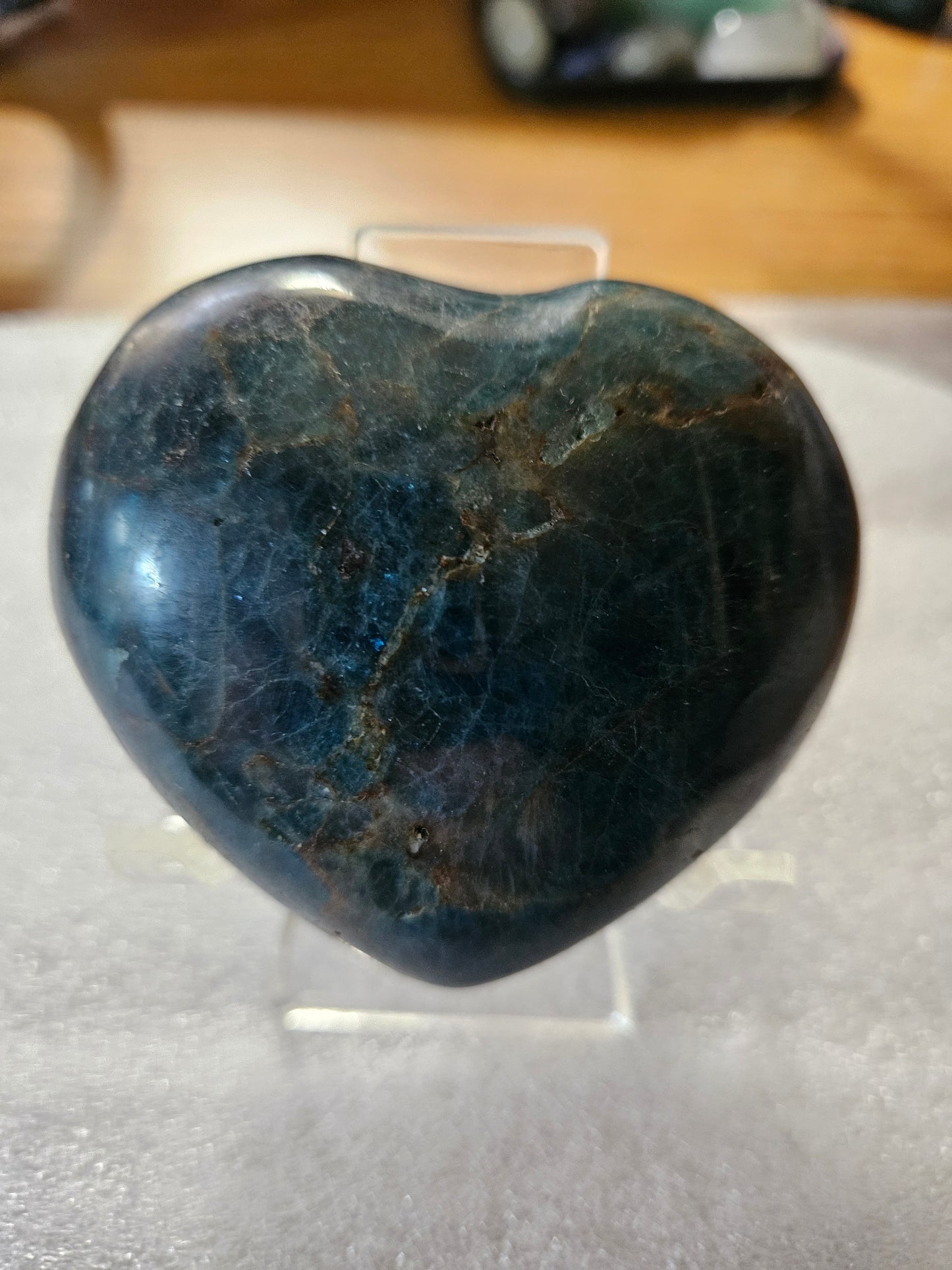 Blue Apatite Heart