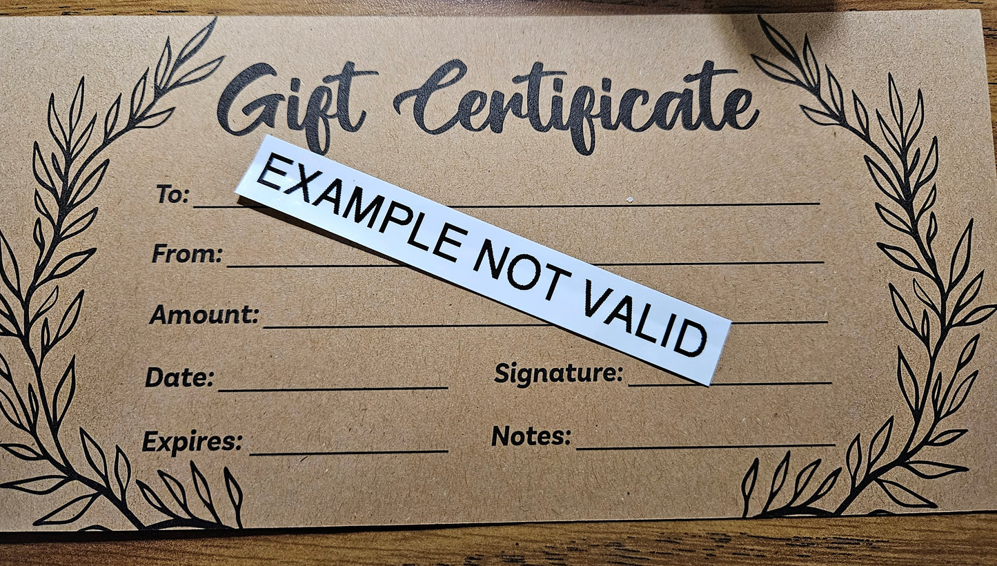 Gift Certificate