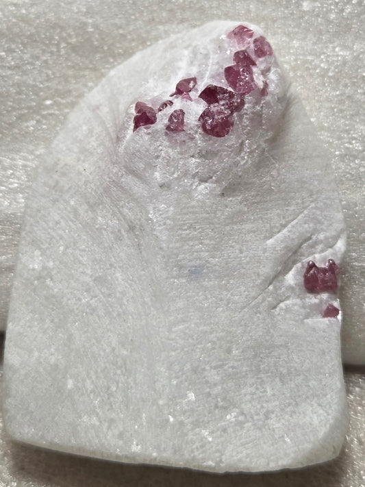 Spinel on Marble - Red