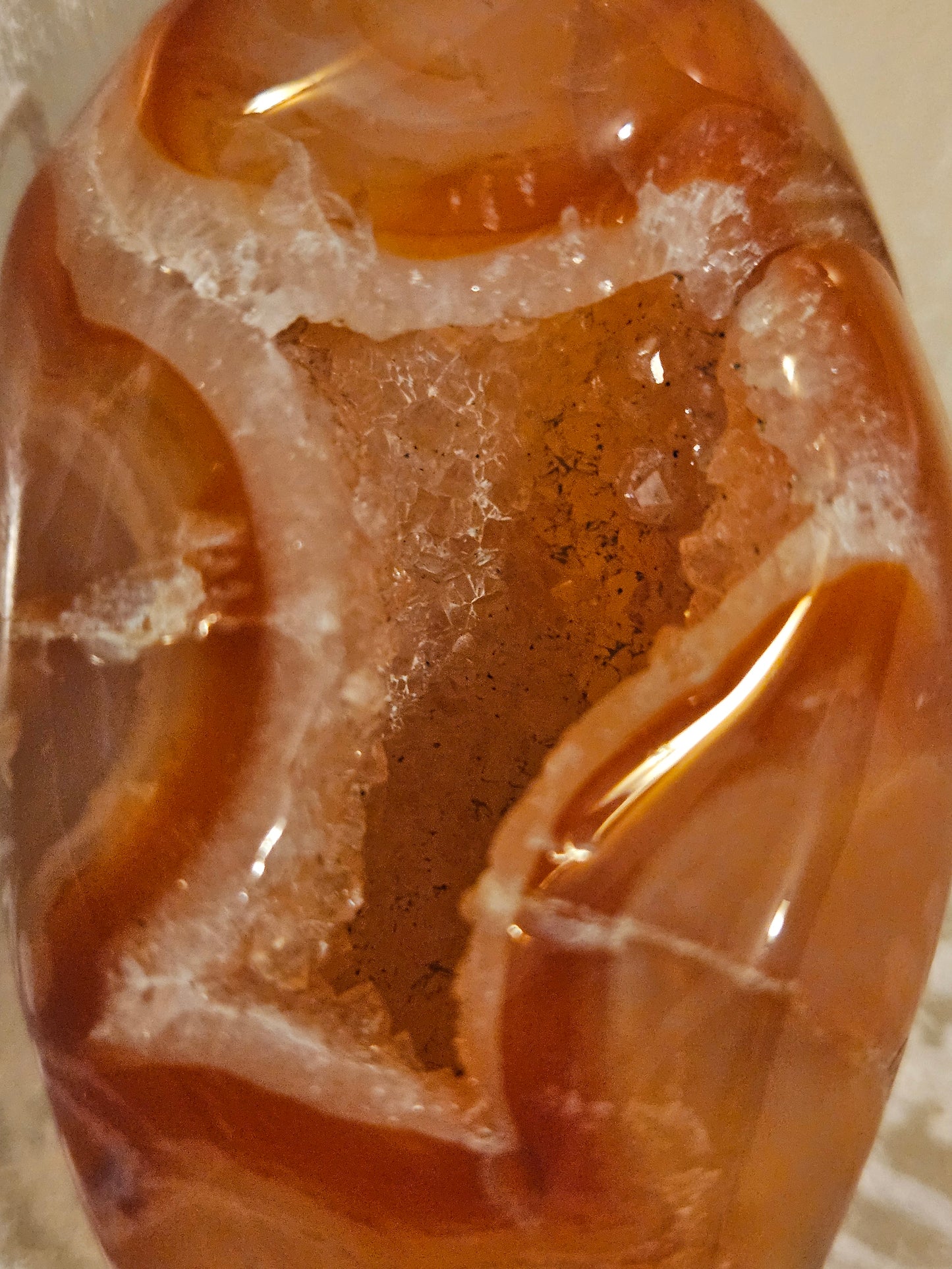 Carnelian Geode Druzy #9