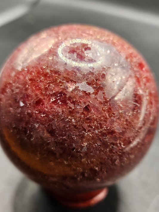 Strawberry Quartz Sphere #1
