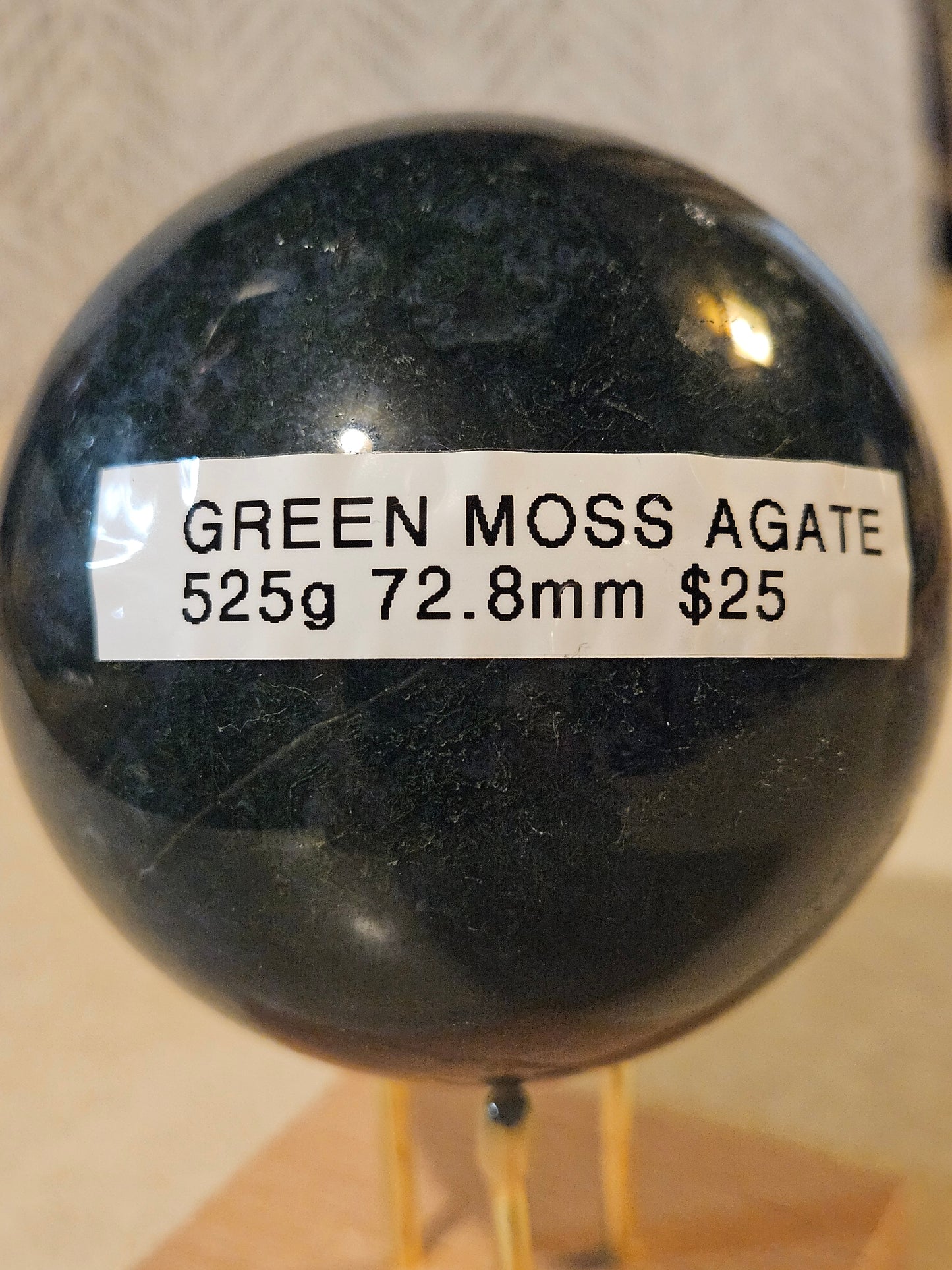 Green Moss Agate Sphere (2)