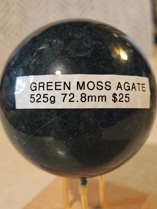 Green Moss Agate Sphere (2)