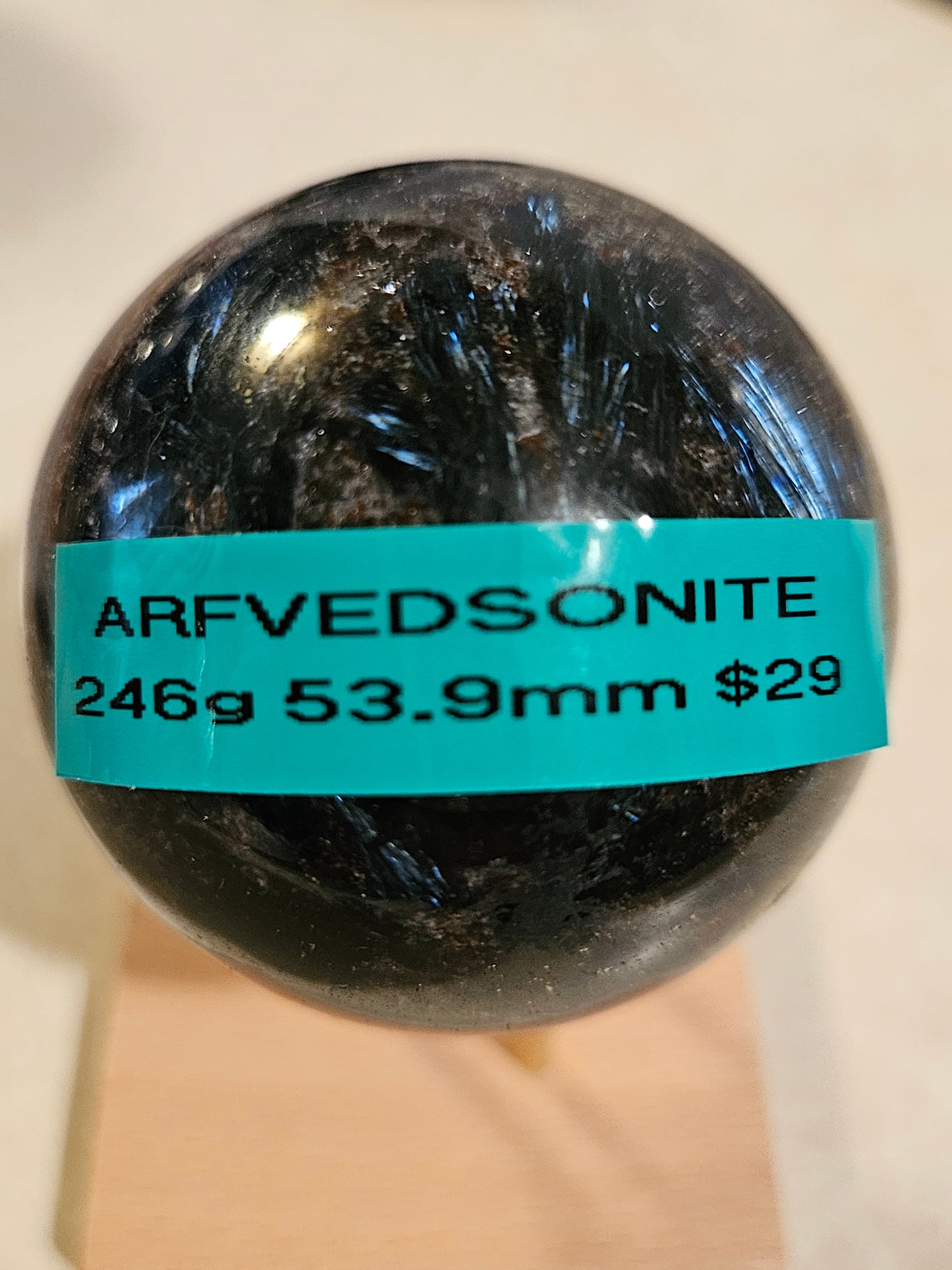 Arfvedsonite with Garnet Sphere