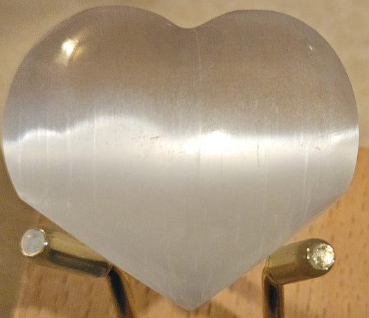 Selenite Heart 1.5" (puffy)