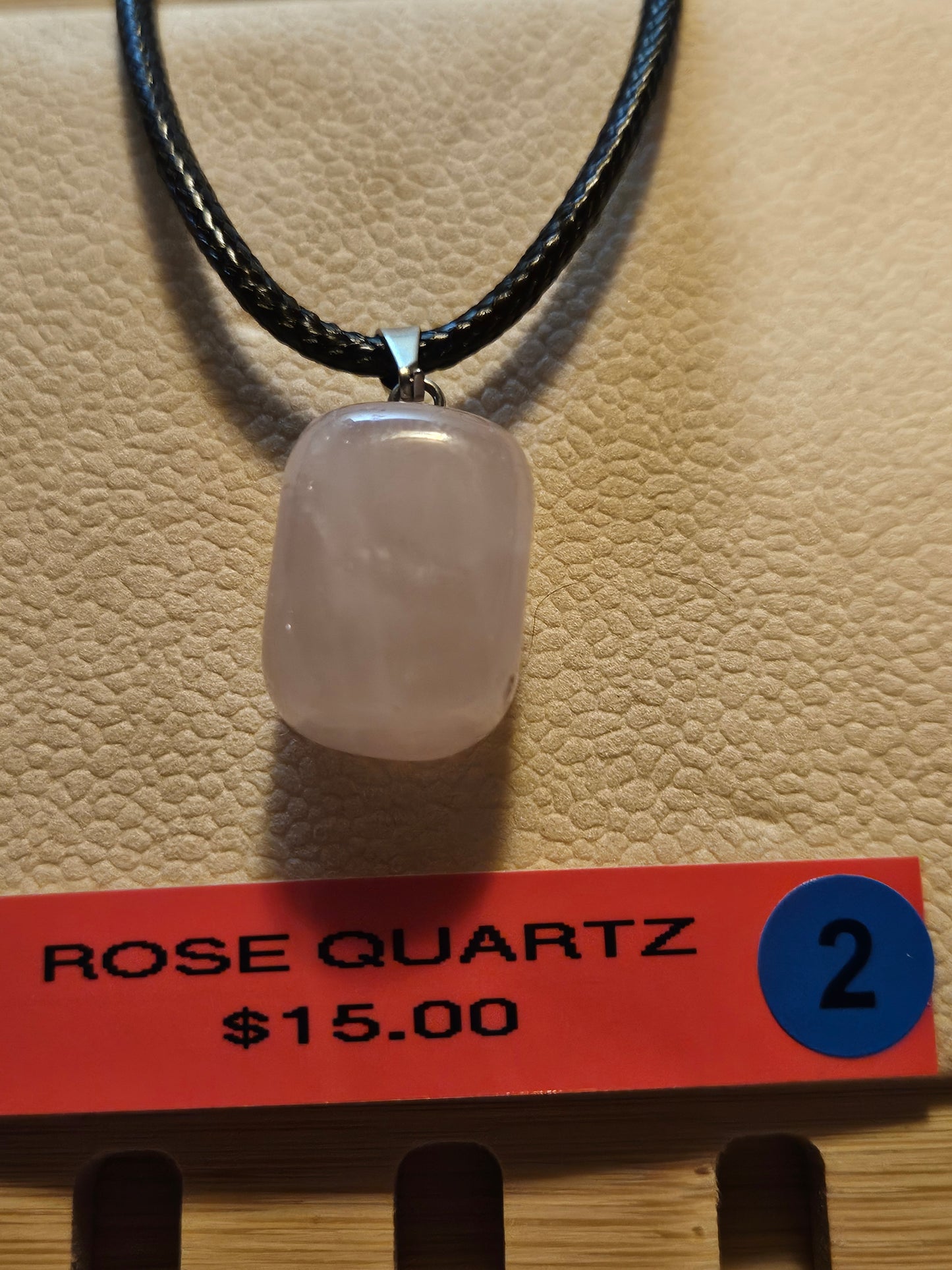 Rose Quartz Crystal Necklace #2