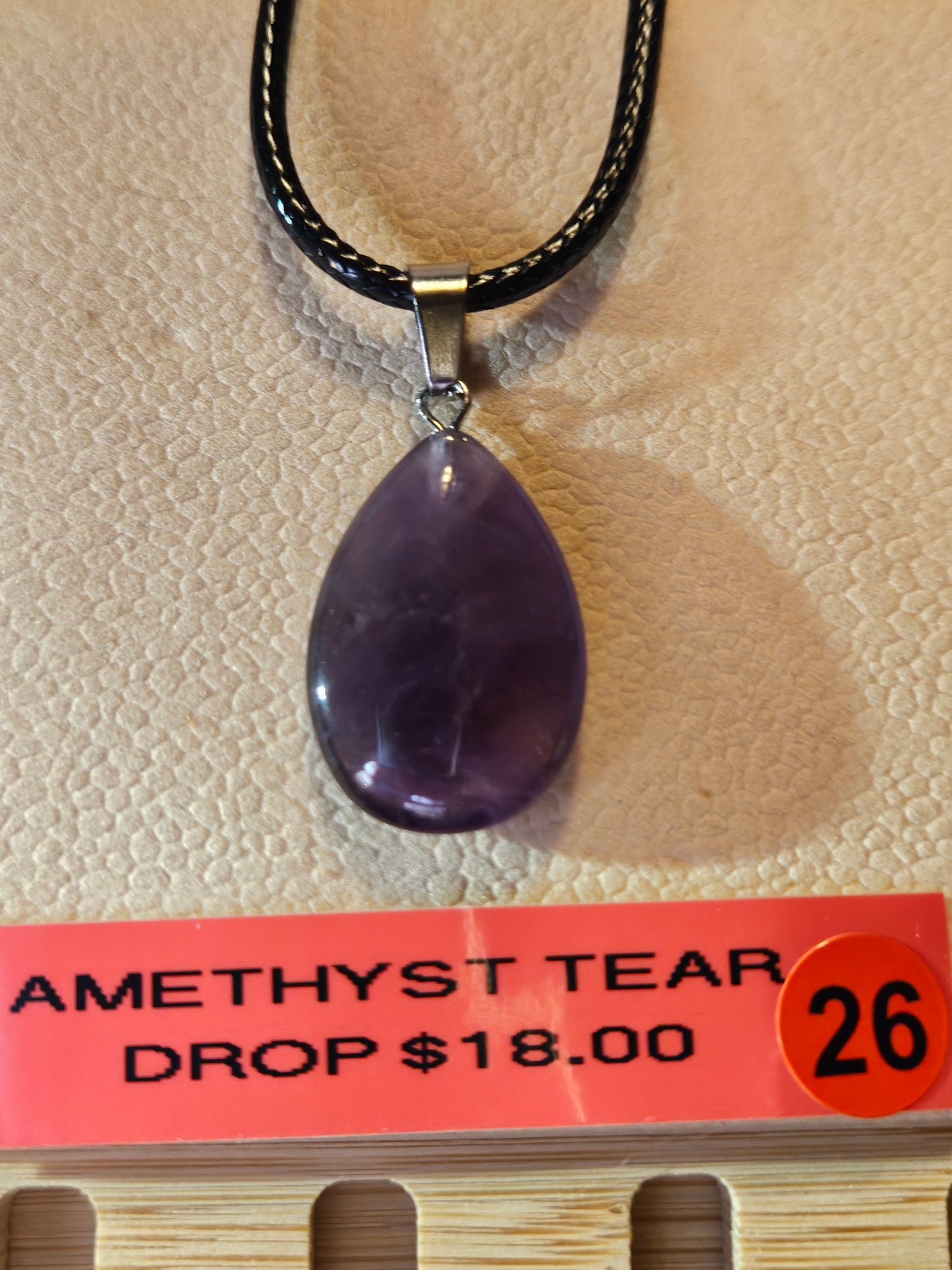 Amethyst Tear Drop Necklaces #12- #26 #26