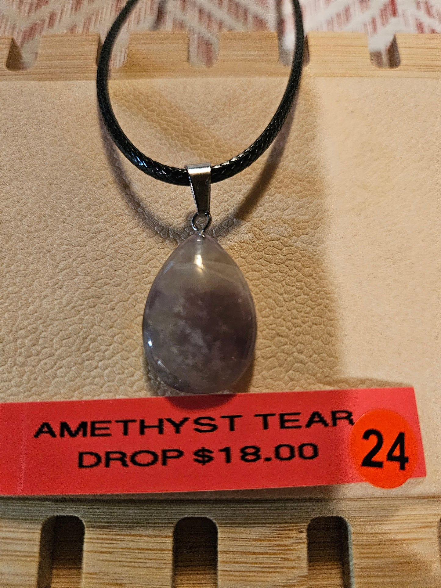 Amethyst Tear Drop Necklaces #12- #26 #24