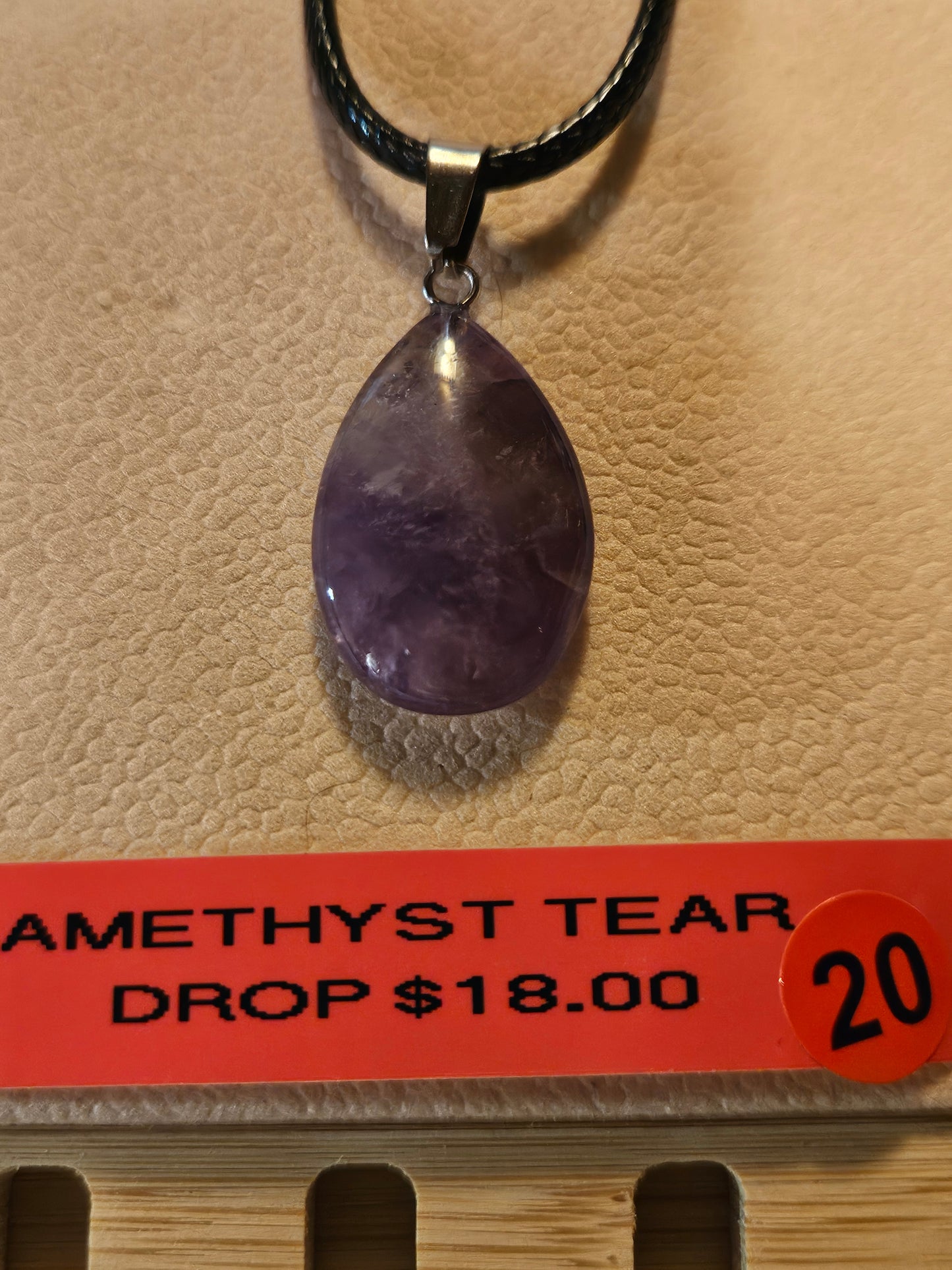 Amethyst Tear Drop Necklaces #12- #26 #20