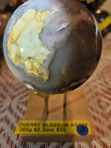 Cherry Blossom Agate #3 Sphere