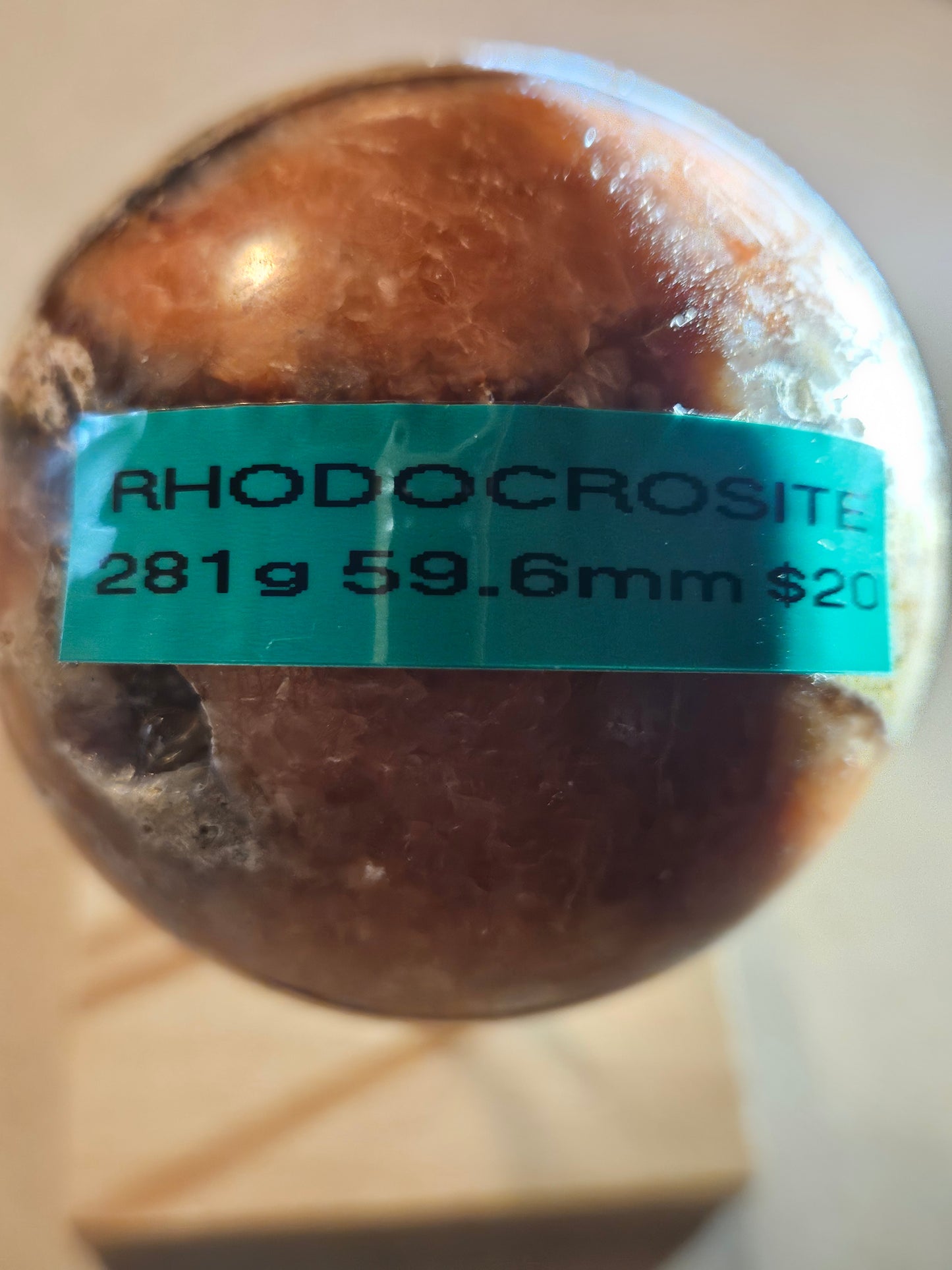 Rhodochrosite Crystal Sphere