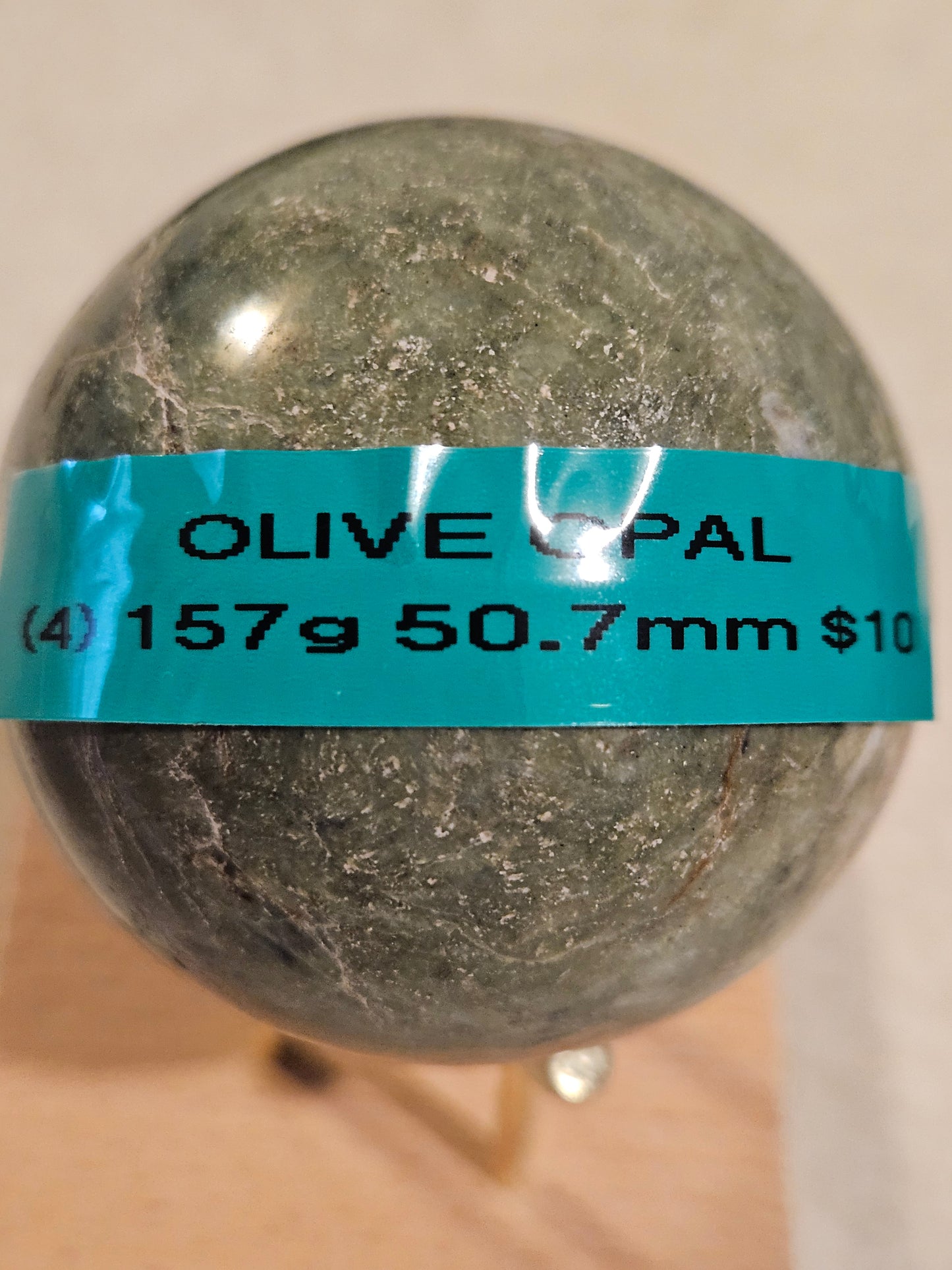 Olive Opal Sphere 4