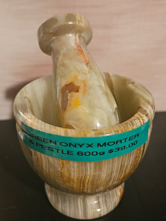 Green Onyx -Morter & Pestle #1