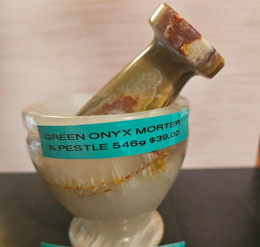 Green Onyx Morter & Pestle #2