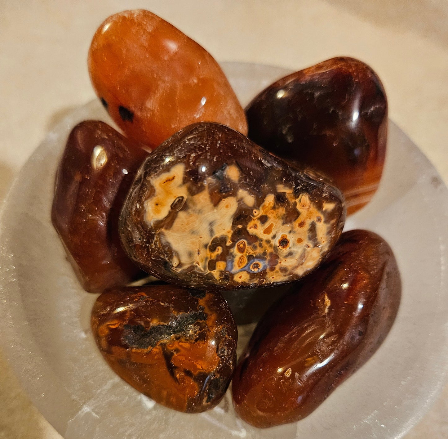 Carnelian Agate Tumble Stone (L)