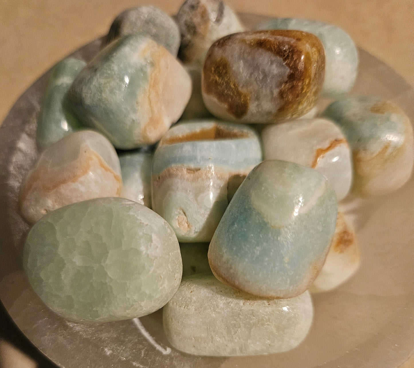 Pistachio Calcite Tumble Stone (small)