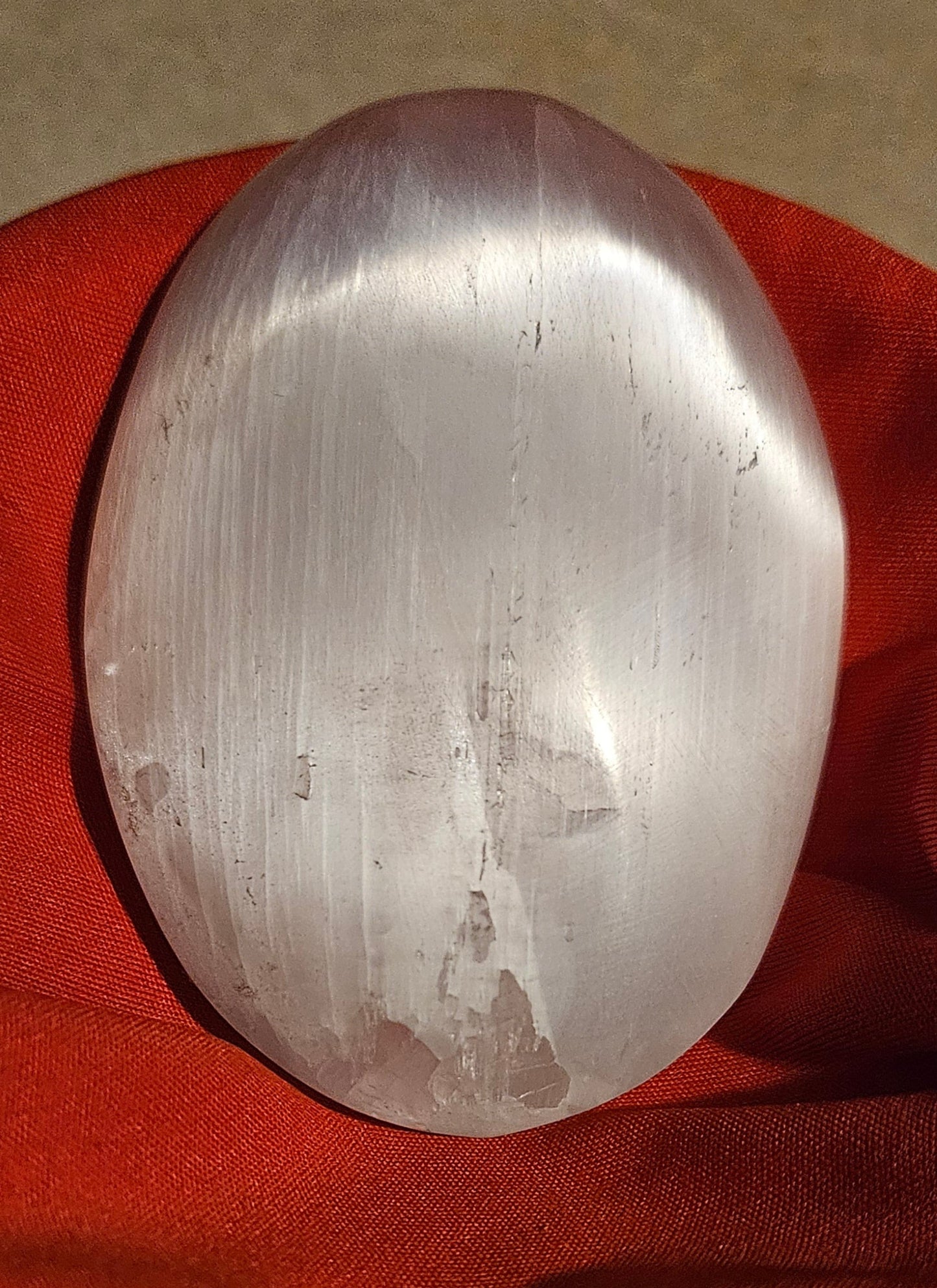 Selenite Palm Stone (L) 3