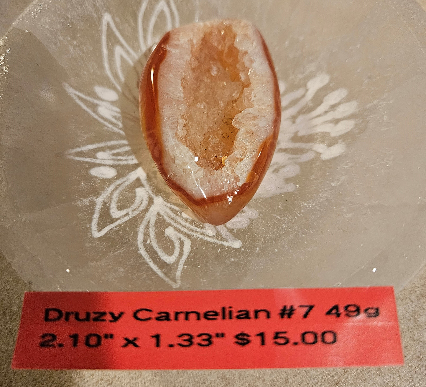 Carnelian Geode Druzy #7