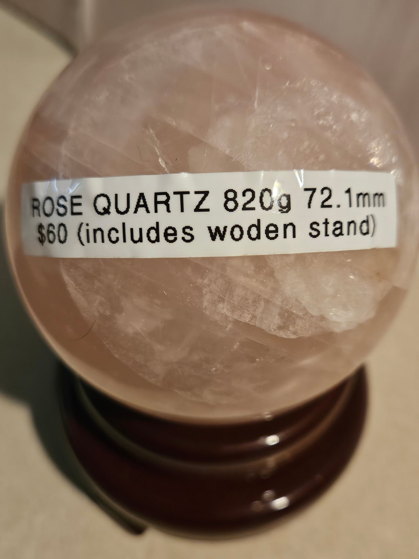 Rose Quartz Crystal Sphere