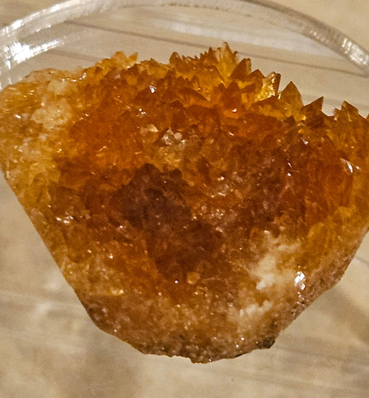Intense Orange Calcite Crystal Cluster (Raw Mineral)