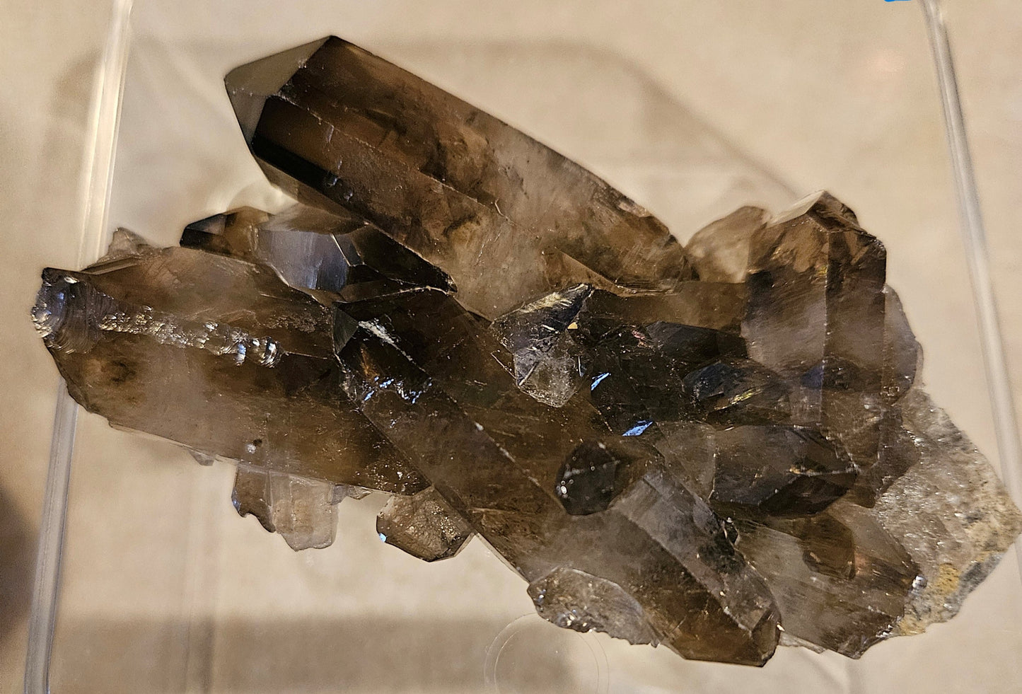 Dark Smoky Quartz Crystal Cluster  - Brazil [3]