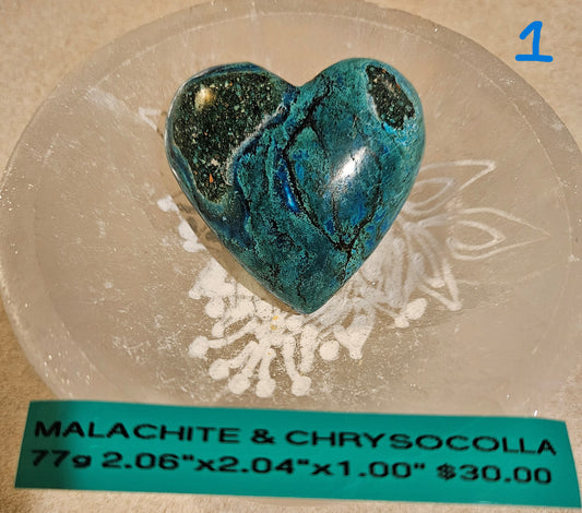 Malachite & Chrysocolla Heart [Peru] 1 -SOLD
