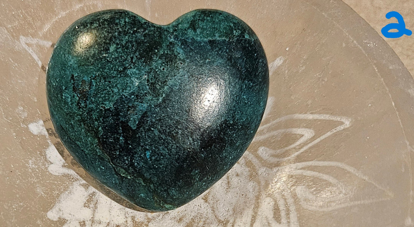 Malachite & Chrysocolla Heart [Peru] 2