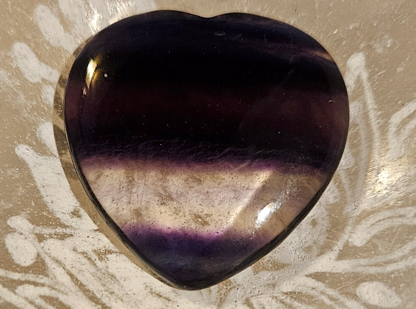 Fluorite Rainbow Heart