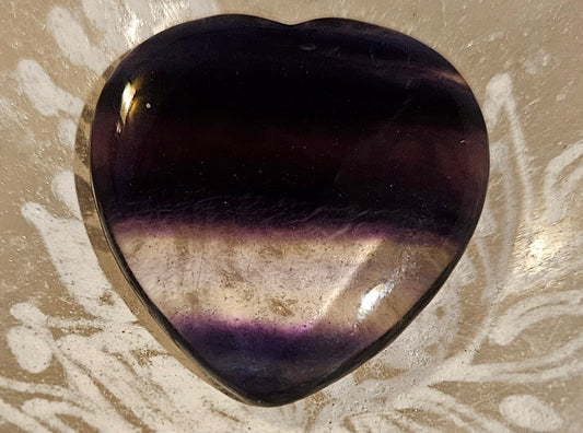 Fluorite Rainbow Heart