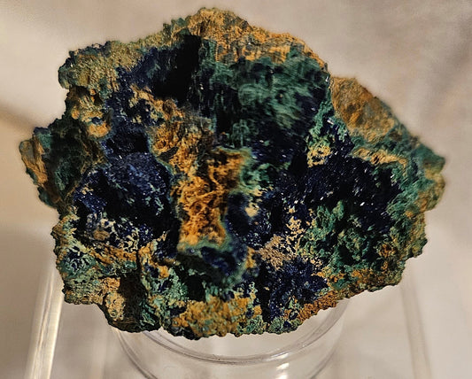 Azurite & Malachite on Dolomite w/ sparkling Druzy [#1] Morocco