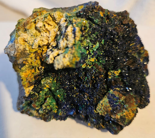 Azurite and Malachite on Dolomite [#3] Morocco