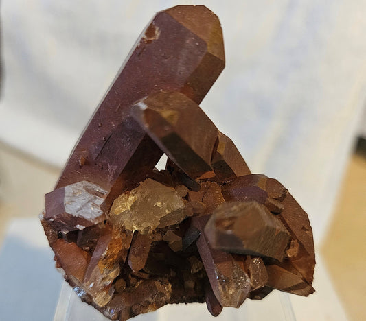 Tangerine (Hematite) Quartz Cluster [#4] Brazil